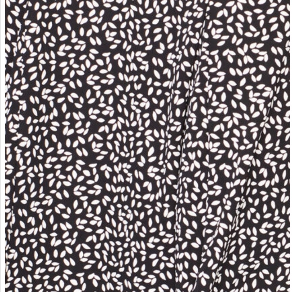 Talbots Black & White Leaf Print Midi Skirt - Size XS - Picture 3 of 9